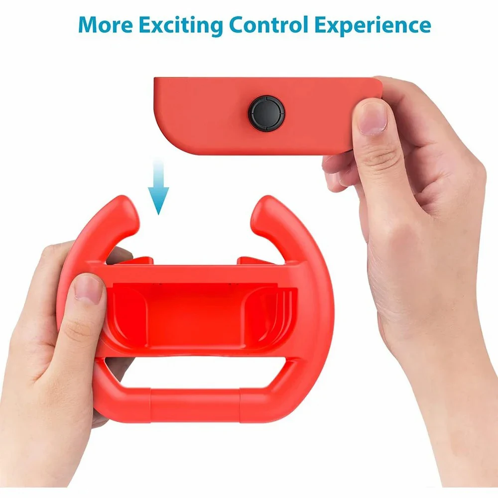 2PCS Gaming Racing Lenkrad Grip Für Nintendo Schalter OLED Joy con Controller Grip Racing Räder Gamepad Zubehör