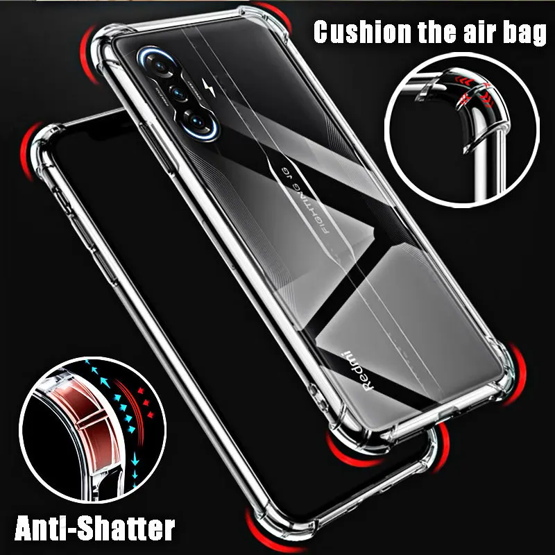 For Xiaomi Redmi K40 Gaming Clear Phone Soft Case TPU Transparent for Redmi K40Gaming 6.67\