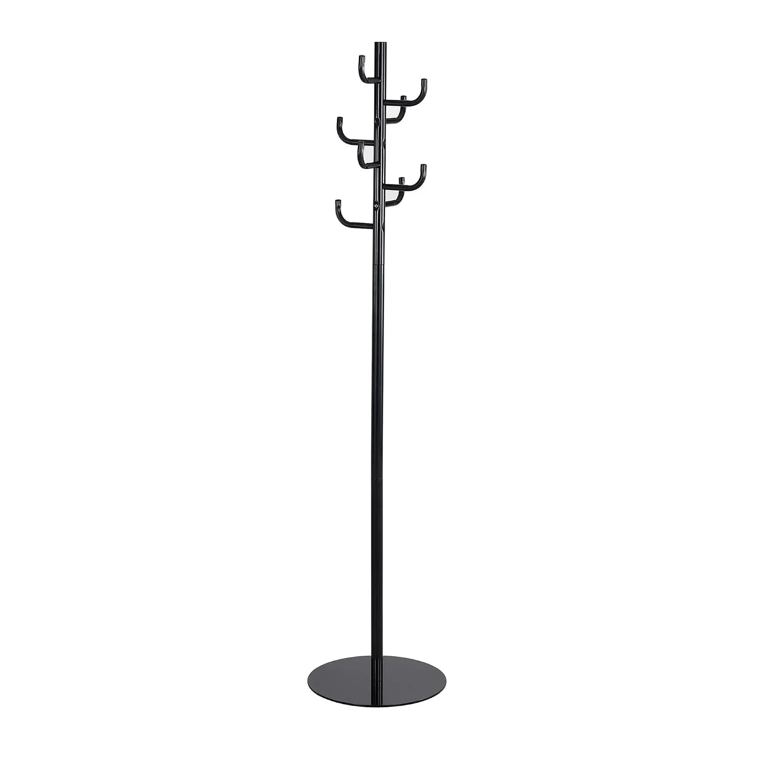 Freestanding Coat Rack with 8 Rounded Hooks for Hat & Jacket, Durable Powder Coat Finish, Customized