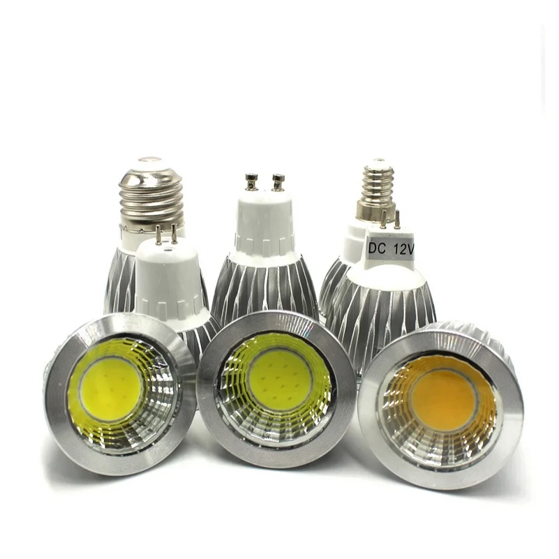 

New High Power Lampada Led MR16 GU5.3 COB 6w 9w 12w Dimmable Led Cob Spotlight Warm Cool White MR 16 12V Bulb Lamp GU 5.3 220V