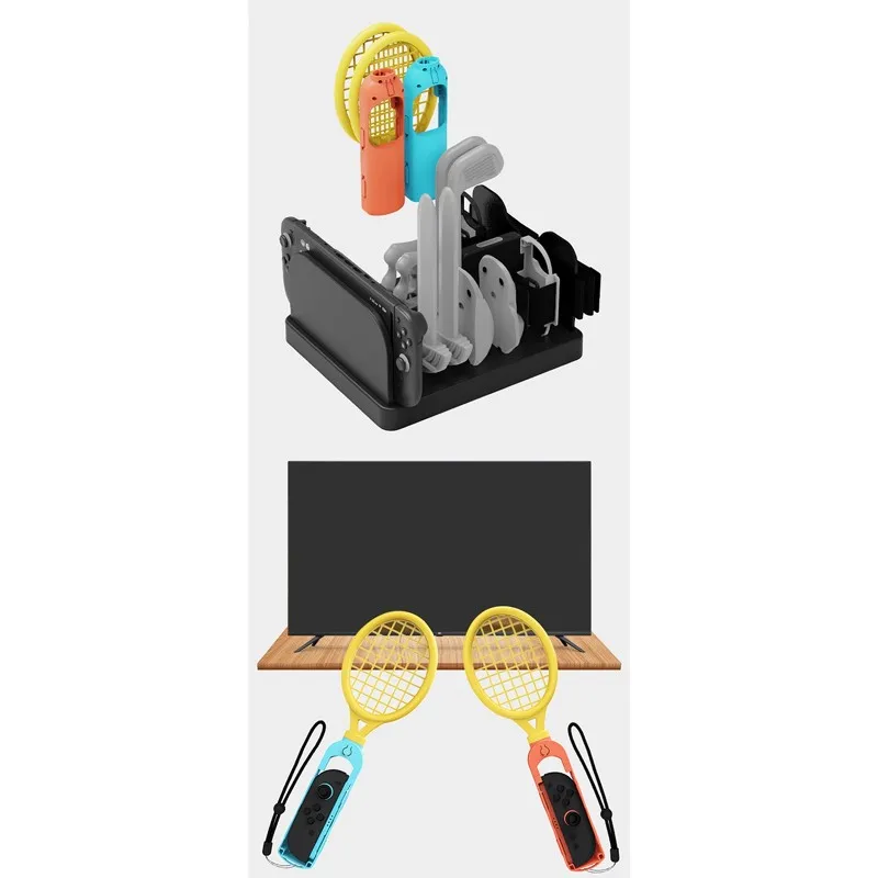 B49C For Switch 2 Sports Accessories Bundle With Organizer Storage Stand For Sports Games Family Sport Accessories Kit