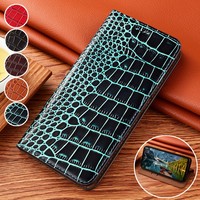 Crocodile Genuine leather Phone Case ASUS ZenFone 4 Selfie ZD553KL Pro ZD552KL 5.5 ZD551KL Flip stand Cover coque