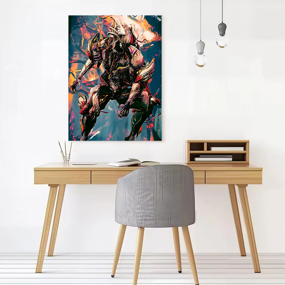 Warframe Art Print Canvas Poster Customizable Printed Canvas Painting Wall Art for Fans Decoration Living Room Decor Wand Deko
