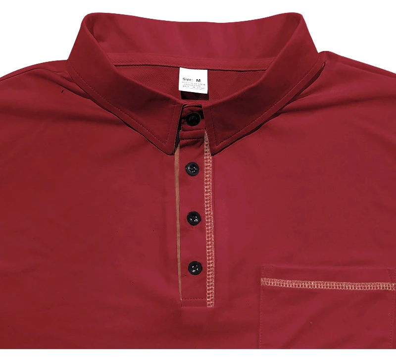 2024 New Summer Mens Lapel Pocket Polo Shirt Breathable Polyester Short Sleeve Tops Casual Daily Office Business Wear For Men
