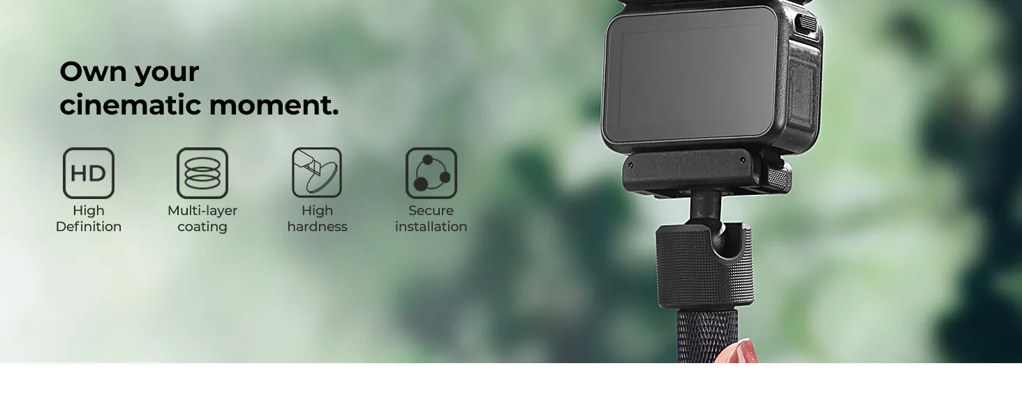 K&F CONCEPT ND CPL Schwarzdiffusionsfilter 1/4 Set für DJI Osmo Nano Vlogging Kamera Neutraldichte Polarisationsfilter HD optisc – Detail 14