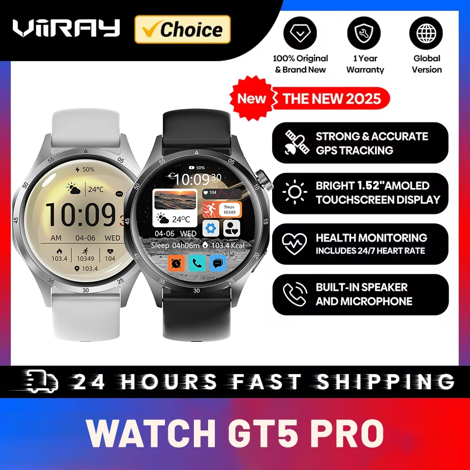 

Men's Smart Watch 1.52" HD AMOLED Display 110+ Sport Modes 24/7 Heart Rate Sleep Monitor IP68 Waterproof Fitness Tracker