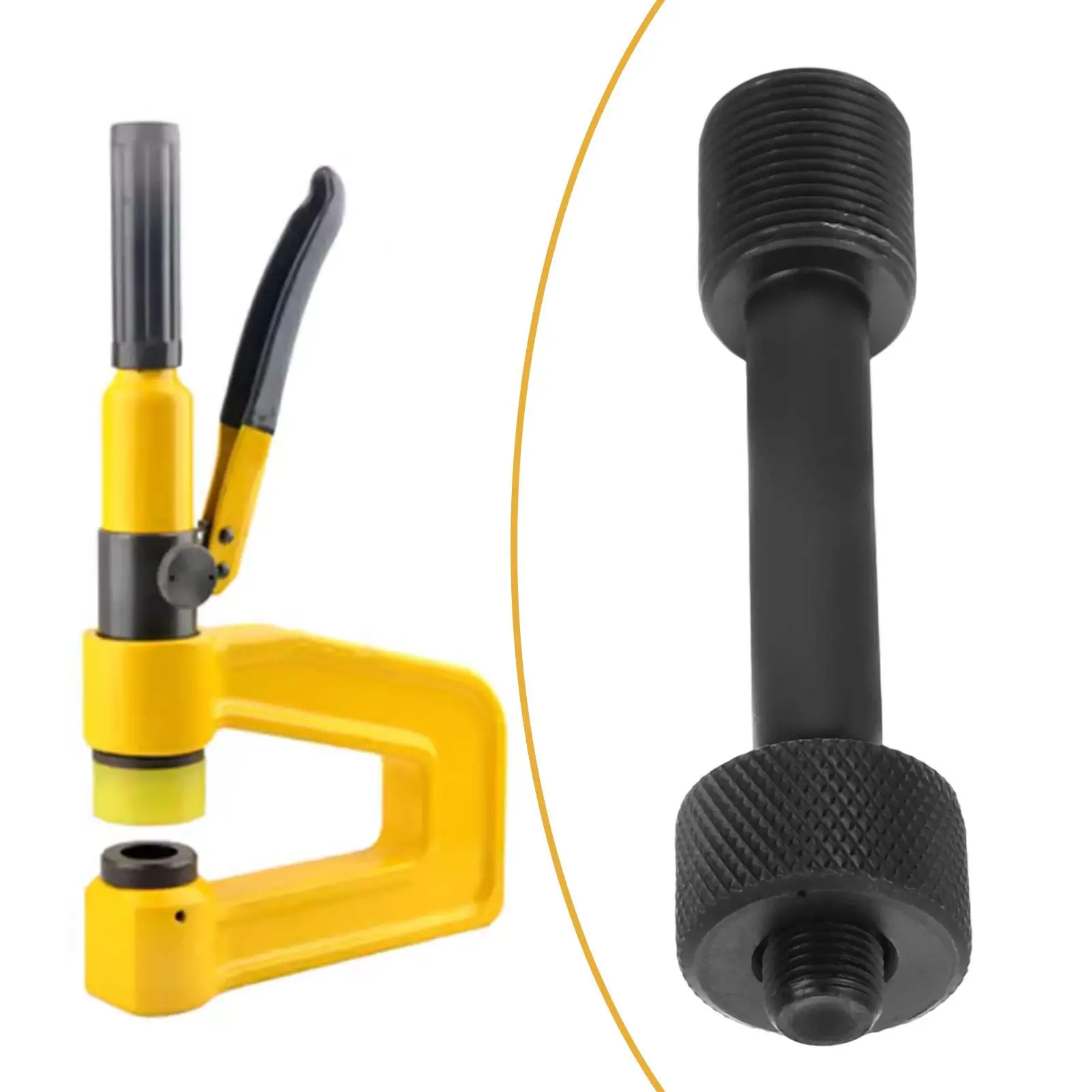 Hydraulic Draw Stud Black Steel Attachment Durable Knockout Pull Rod Hydraulic Hole Puncher for Professional Hole Making