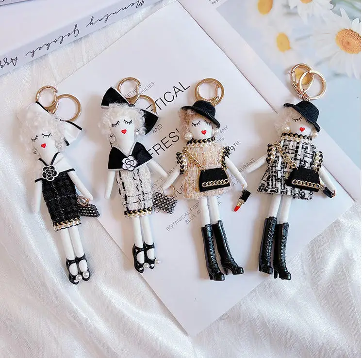 Elegant Lady Keychain with Purse, Cute Bag & Phone Charm Pendant for Women Girls