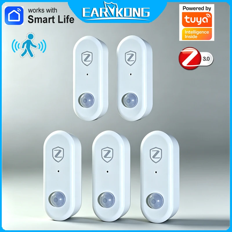 Zigbee Bewegungssensor PIR Infrarot-Bewegungsmelder Smart Life Home Security Anti-Diebstahl-Alarm Funktioniert mit Tuya Zigbee Gateway