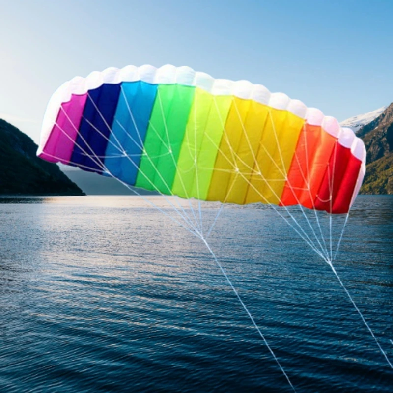 Dual line power kite stunt kites fly rainbow kites factory parachute sport toys beach kites Outdoor play kite surf parapente koi
