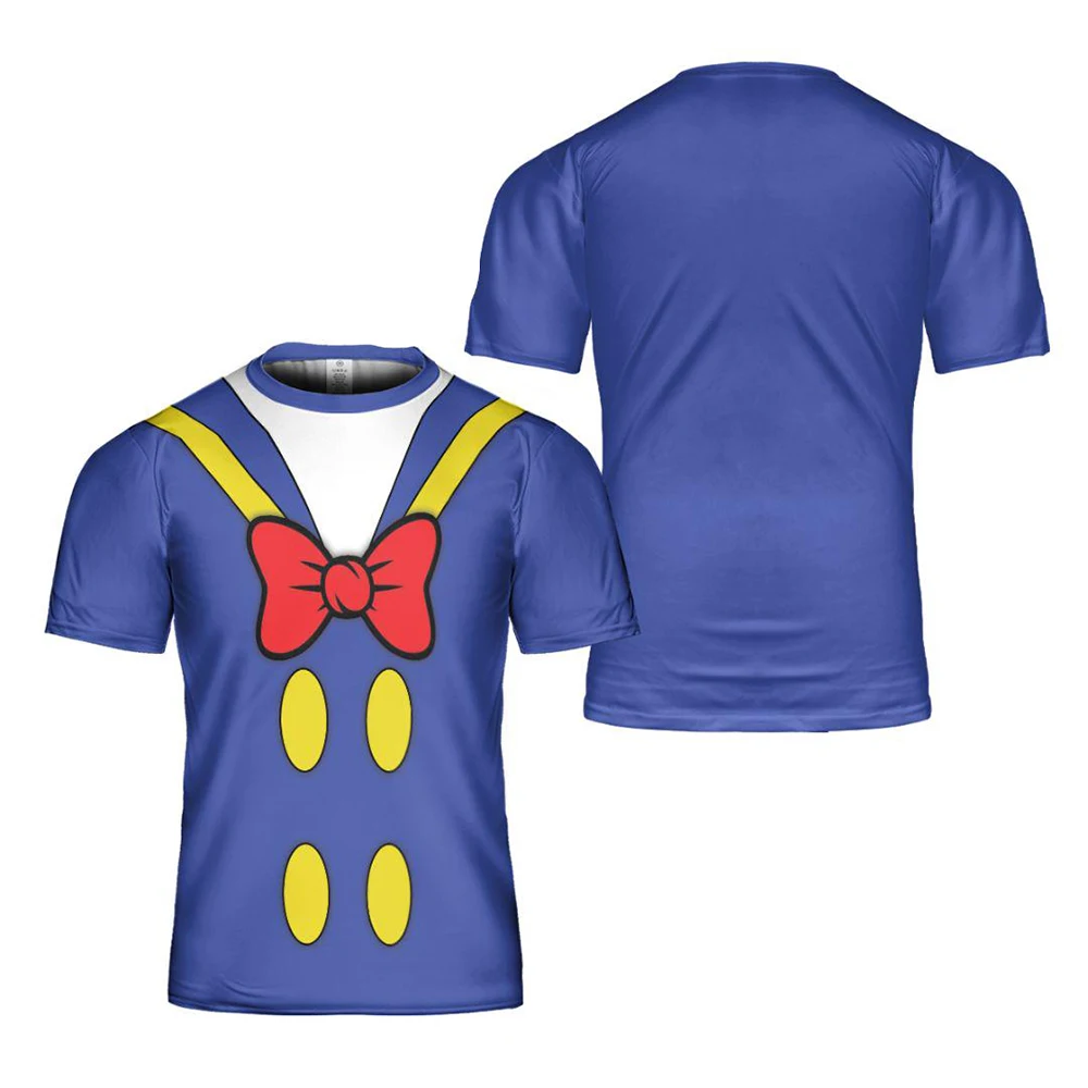 ميكي والأصدقاء زي تي شيرت ميكي ميني جوفي دونالد ديزي بلوتو تأثيري حلي قميص ديزني هالوين ثلاثية الأبعاد طباعة المحملة