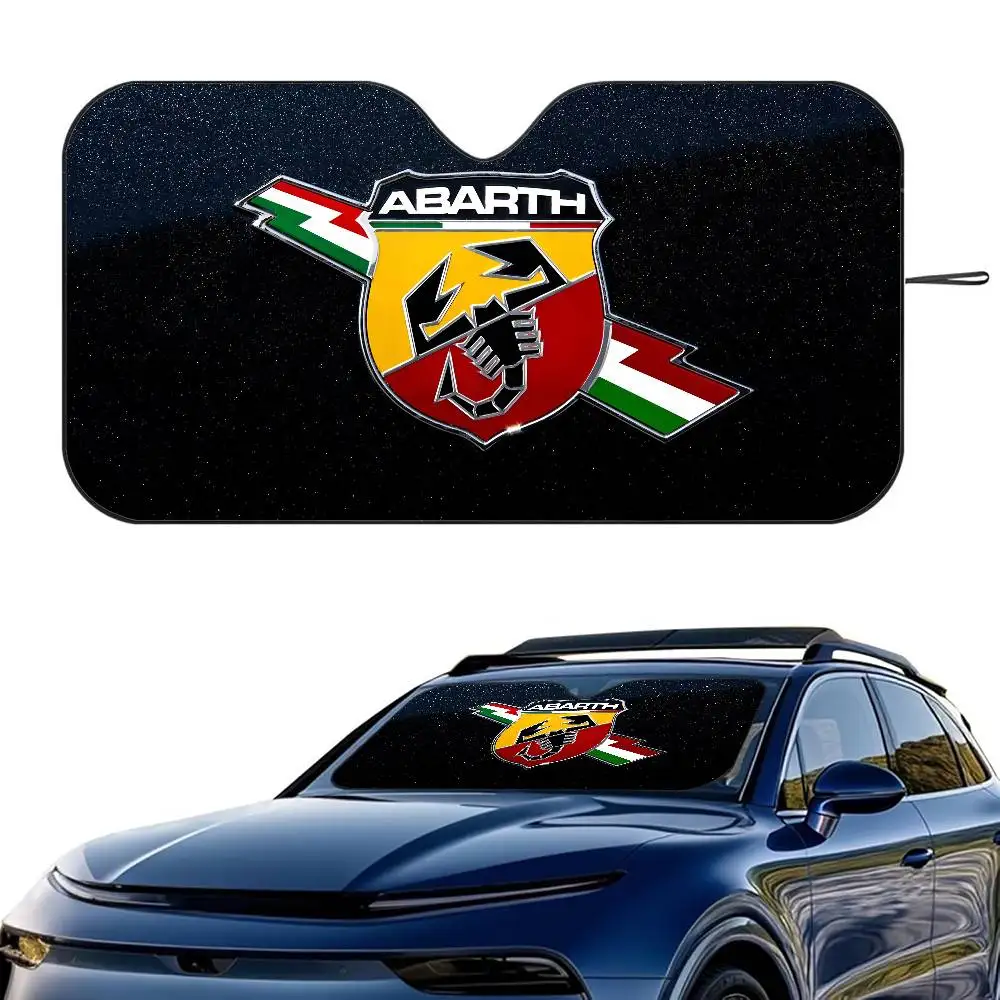 

Band A-AbarthS-S Logo Car SunShade Windshield Foldable Three-layer Insulation Sunshade By Suction Cup Blocks UV Rays Sun