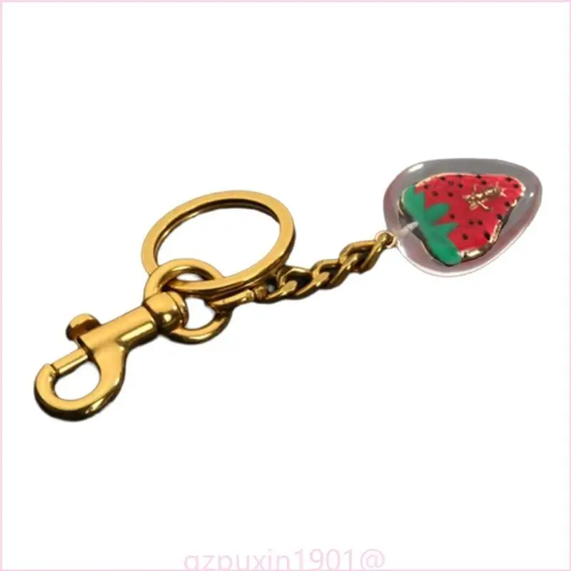 57qa Erdbeerschlüsselkettenanhänger Keyring Ornament Erdbeerbeutel Charme Schlüsselbund – Detail 2