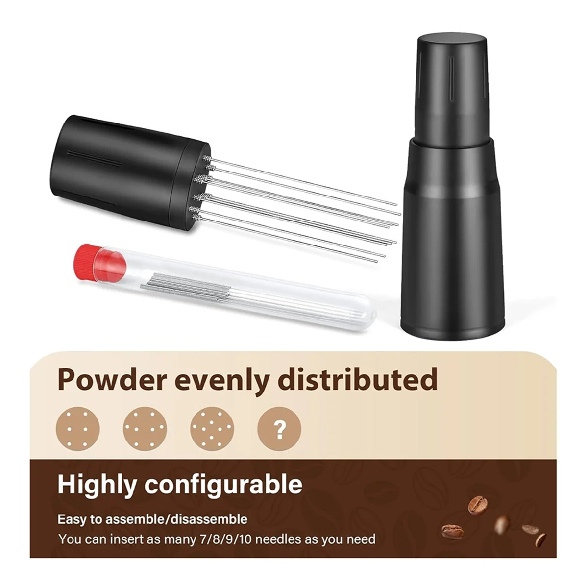 N14R Top Espresso Distribution Tool Stainless Steel Espresso Needles for Espresso Stirrer Espresso Accessories