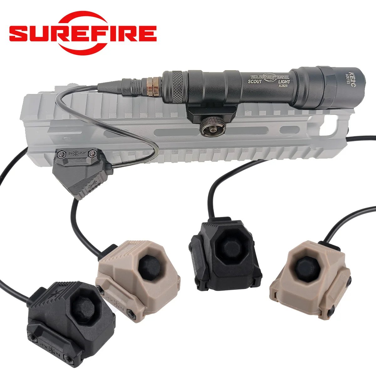 Lampe torche de reconnaissance Surefire M600 M600C M300 pour armes, airsoft et chasse, avec interrupteur UNITY AXON SL pour rail de 20 mm