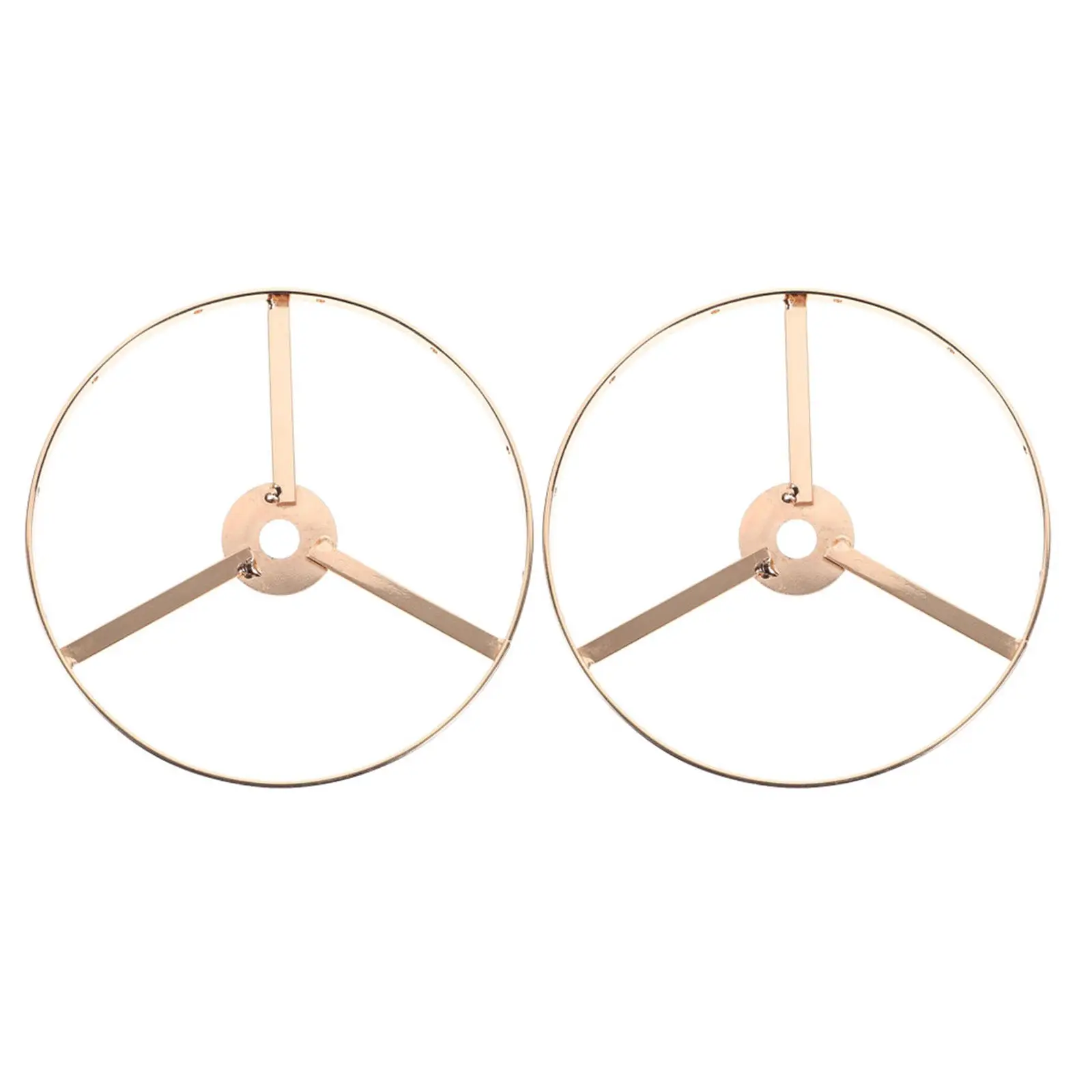 2Pcs Lampshade Frame Iron Ring Sturdy E27 Round Wire Center Hole Large Diameter Drum Ring for Table Floor Pendant Lamps Lighting