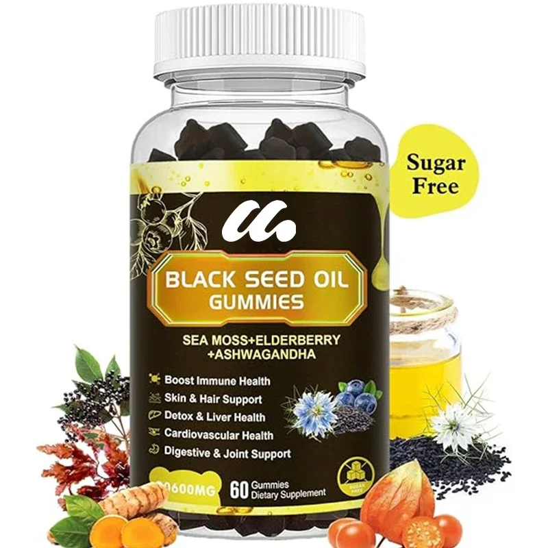 

Black seed oil and seaweed gummies - immune support, joints, digestion, hair and skin