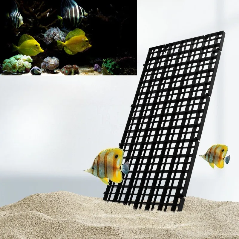 

Aquarium Accessories Black Bottom Filter Plate Splicable Grid Rack Isolation Board False Bottom Support for Rainforest Tank Fish