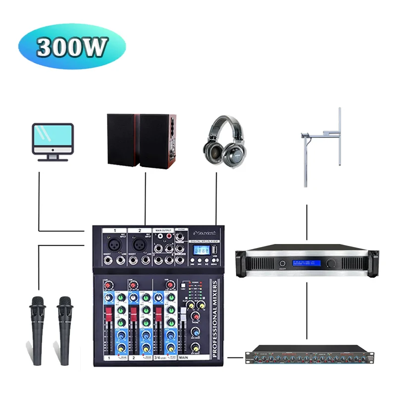 300W FM Broadcast Transmitter Complete Package for Radio Station