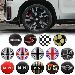 Autocollants d'insigne de capuchon central de moyeu de roue de style de voiture, élection xy, MINI Cooper One S, JCW, Countryman R55, R56, F55, F56, R57, R58, R60, 52mm, 4 pièces