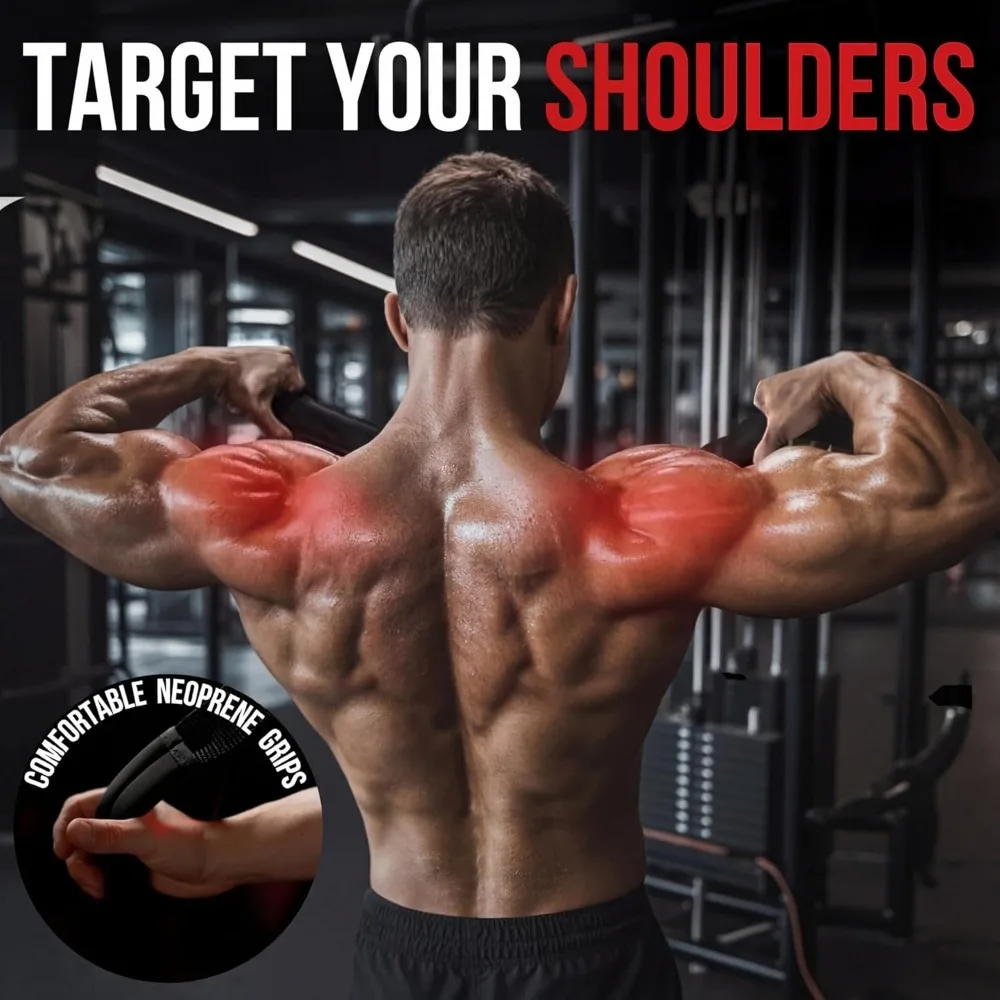 Trizeps-Seilgriffe, Größere Bewegungsbereich, Trizeps-Zugseil für Push Downs, Crunches, Facepulls für Profis – Detail 2