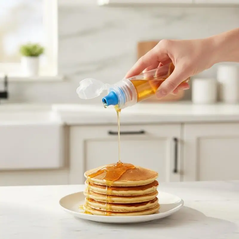 New Mess-Free Pouring Every Time! 95ml Non-Drip Honey Dispenser Bottle, Squeeze Pot For Vinegar, Oil & Syrup
