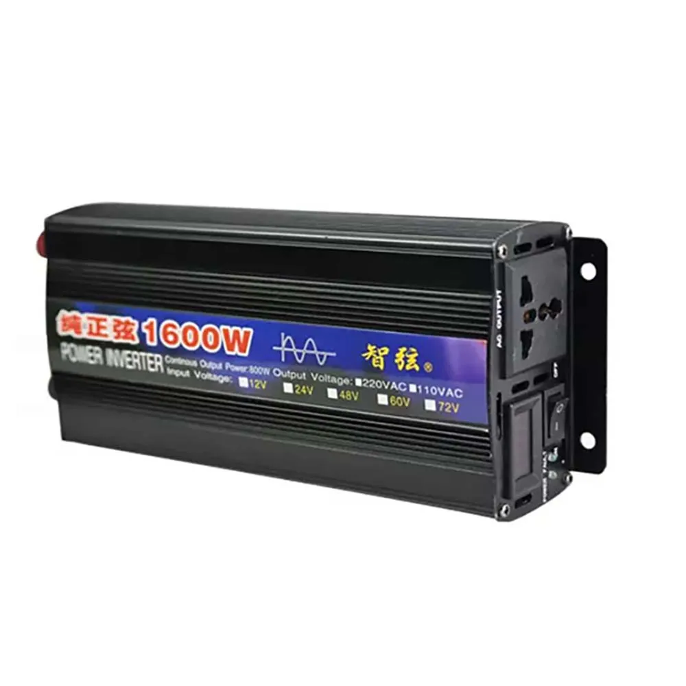 

1600W Portable Pure Sine Wave Inverter for Off Grid System DC 12V 24V to AC 220V