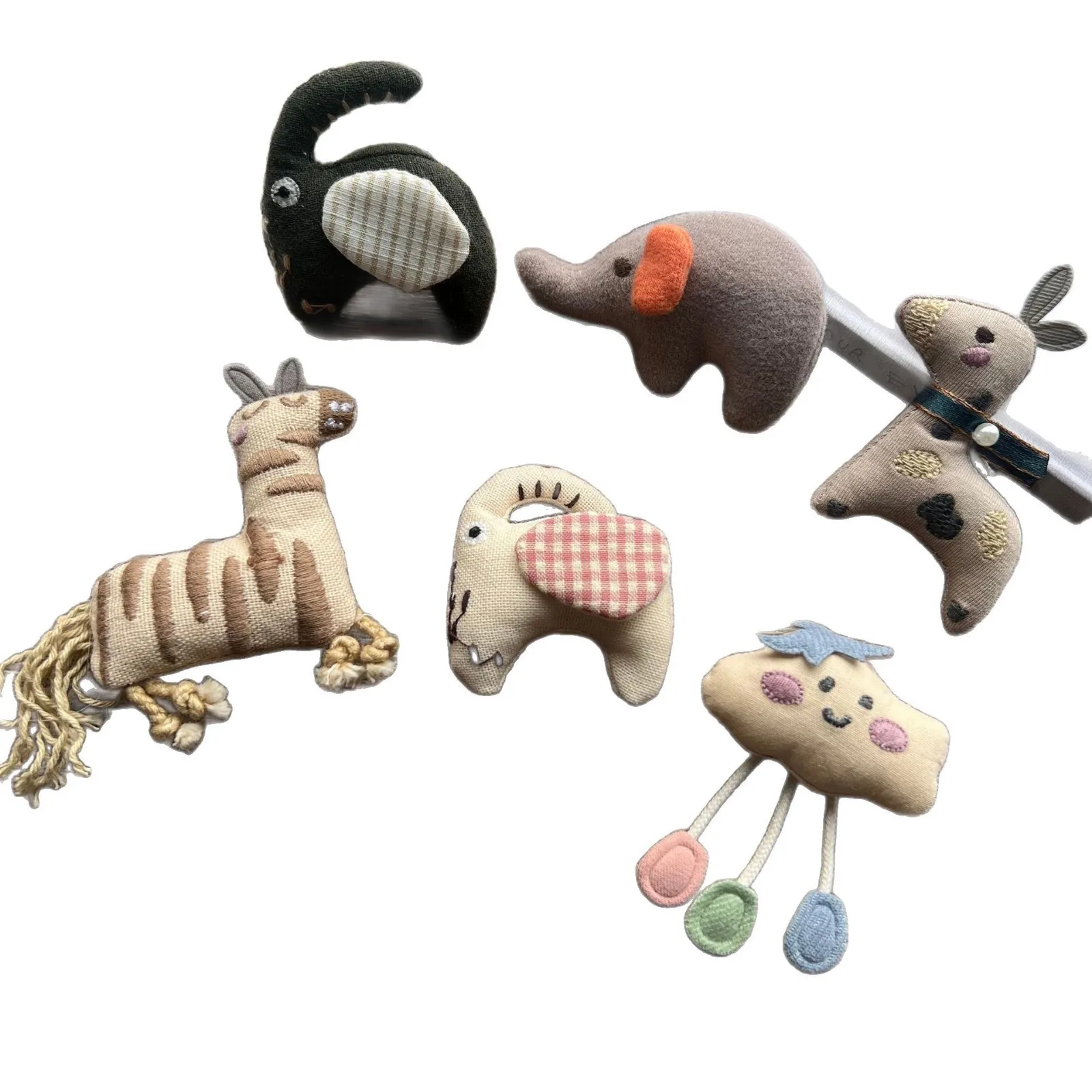 

DIY Stuffed Cotton Plush Animal Brooch Pin Cute Pendant for Hat Bag Scarf Sewing Embellishment Handmade Lightweight
