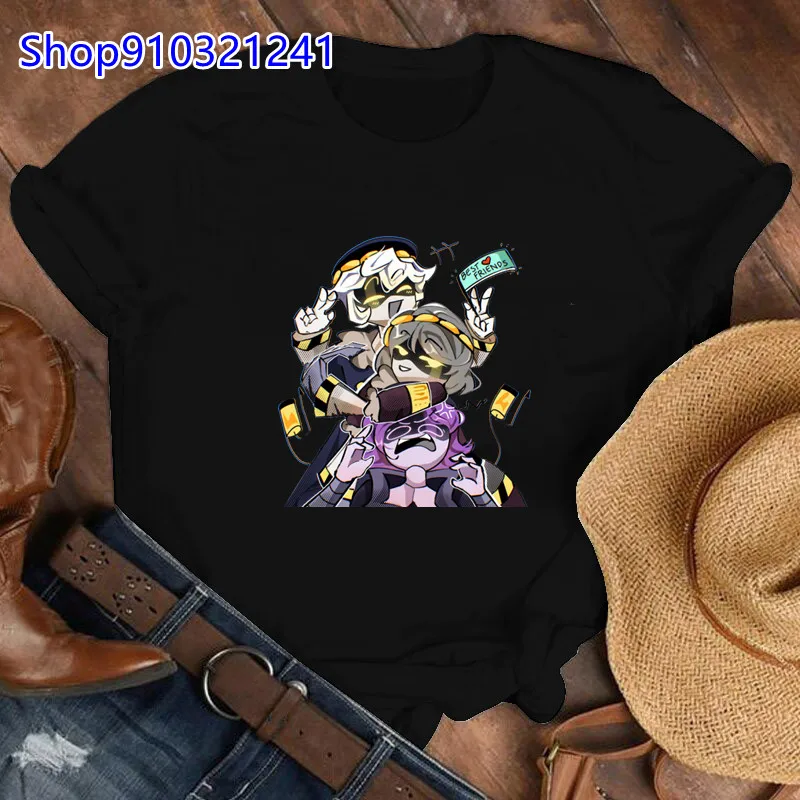 Anime Uzi Murder Drones T-shirts Harajuku Graphic T-shirt Summer Comic T-Shirts Cartoon Best Friend Women Tops Vintage Tees