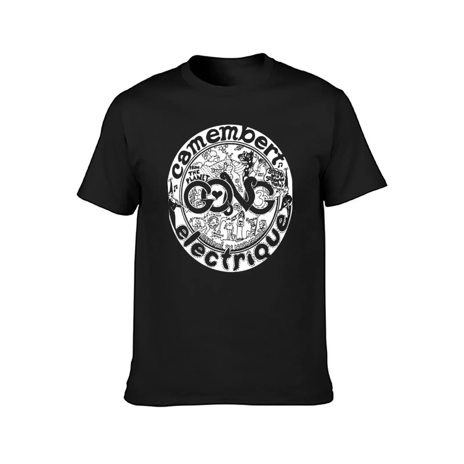 Camembert-Camiseta de la banda electrique gong para hombre, Camisetas estampadas, tops blancos de verano