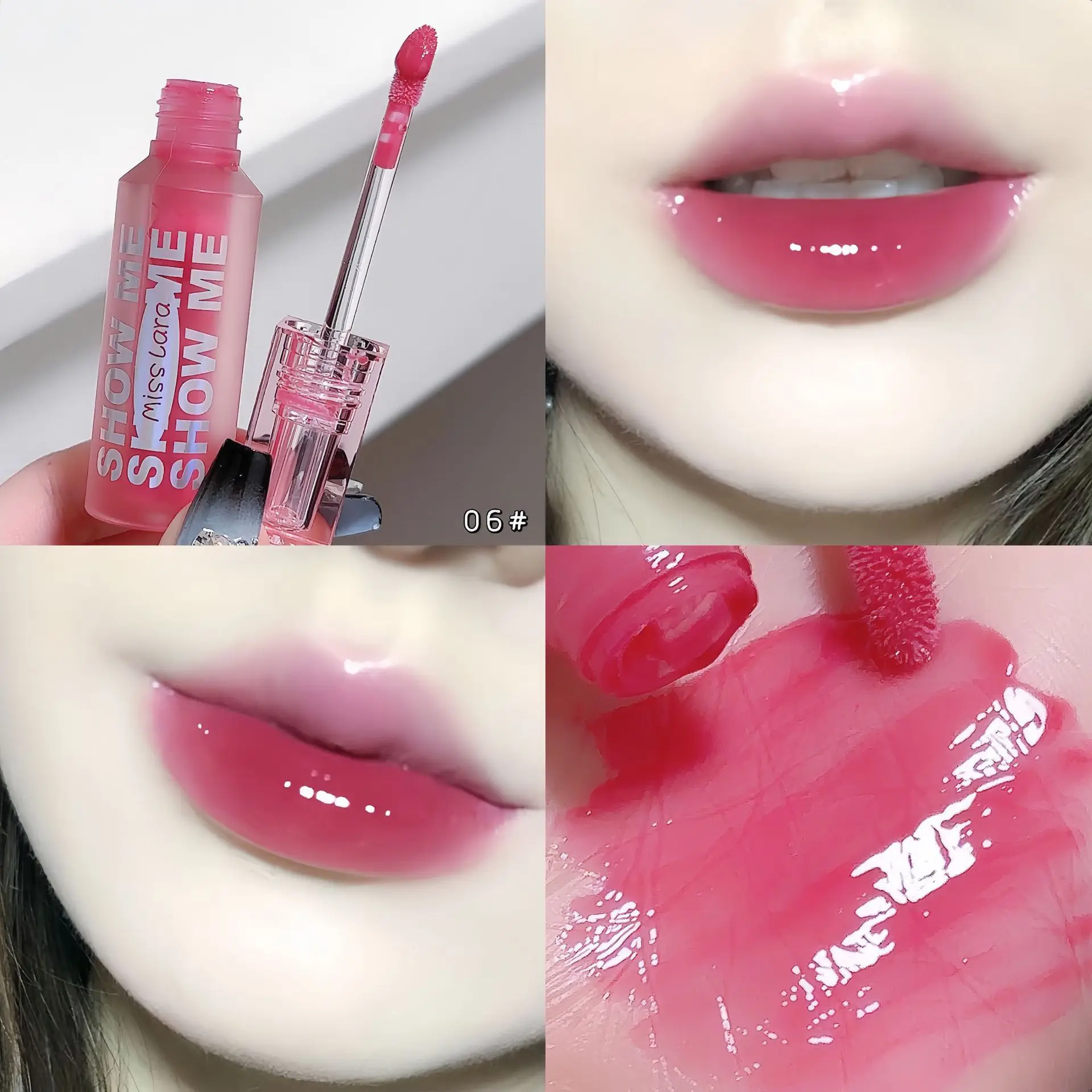 MISS LARA Show Me Cheap Lipstick Mirror Watery Glass Lip Gloss Moisturizes Whitens Atmosphere Pure Girly Lip Gloss Cosmetics Hot