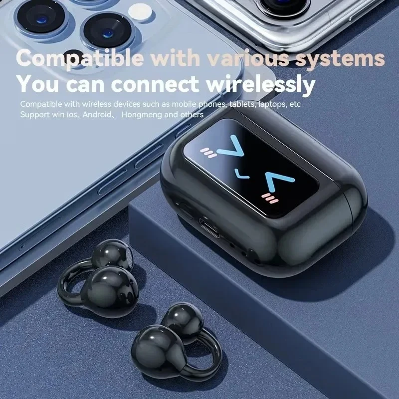 سماعات بلوتوث لاسلكية، سماعات ترجمة Ai، سماعات أذن ترجمة بشاشة تعمل باللمس، تستخدم للسفر والاجتماعات والرياضة