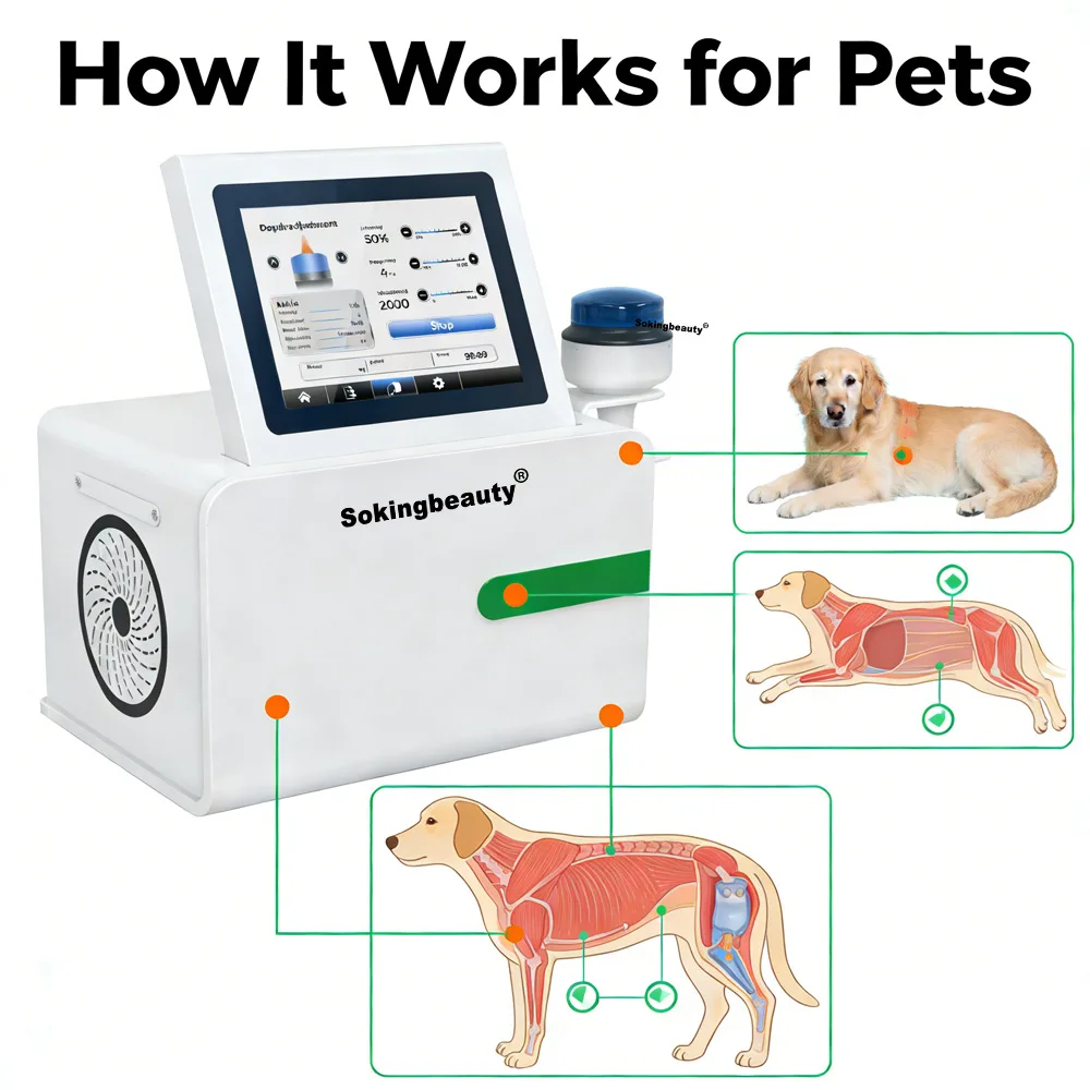 Reliable Animals Focused Shock Wave Machine With 1-10hz for Enhanced Mobility and Non Invasive Treatment