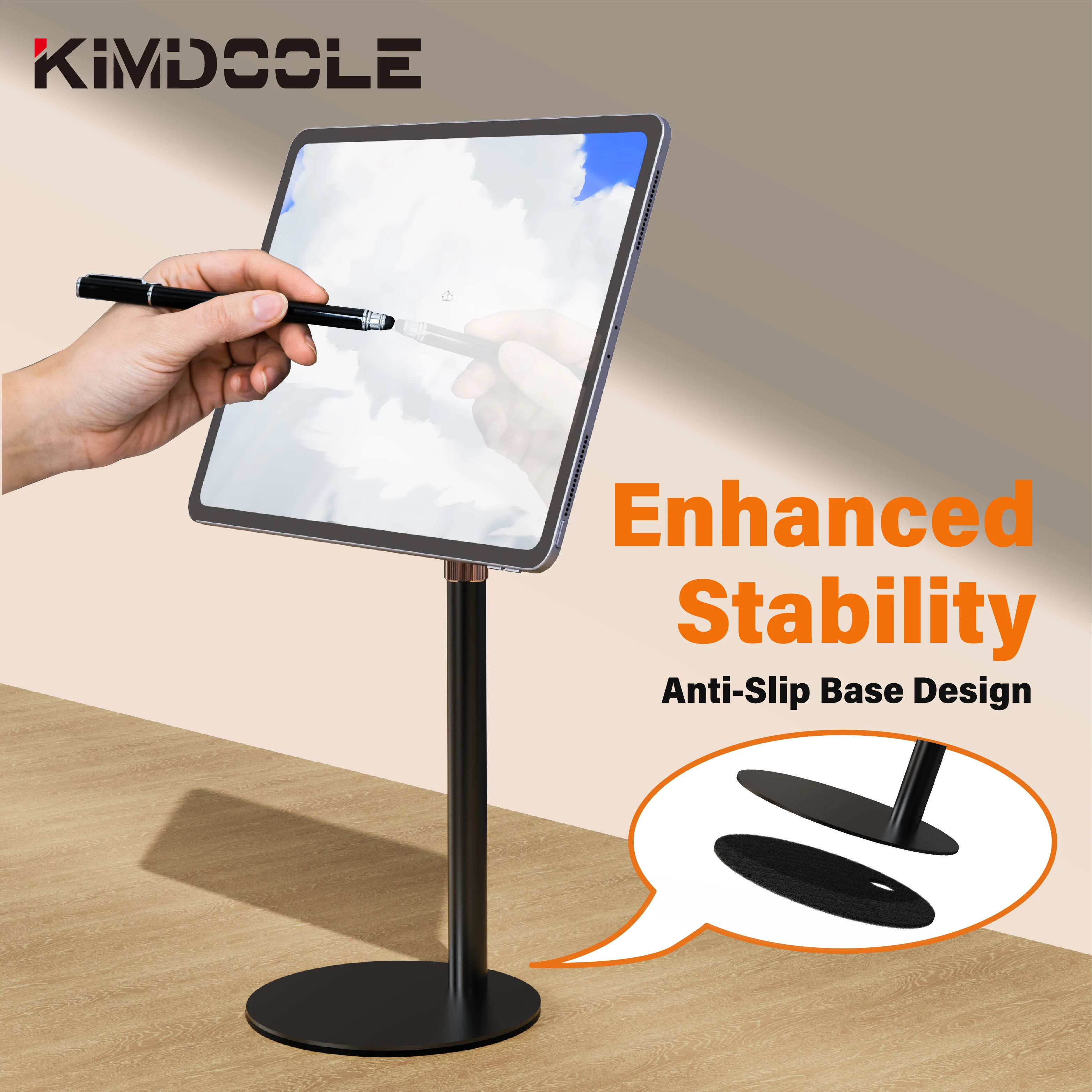 Kimdoole Portable Monitor Height Adjustable Retractable Desktop Magnetic Stand Compatible With IPad Up To 18 Inch Pc Accessories