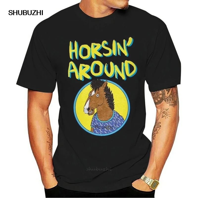 

CUC T-SHIRT BOJACK THE HORSEMAN SERIE TV MOVIE FAMOUS HORSE Men Brand Printed Cotton T shirt