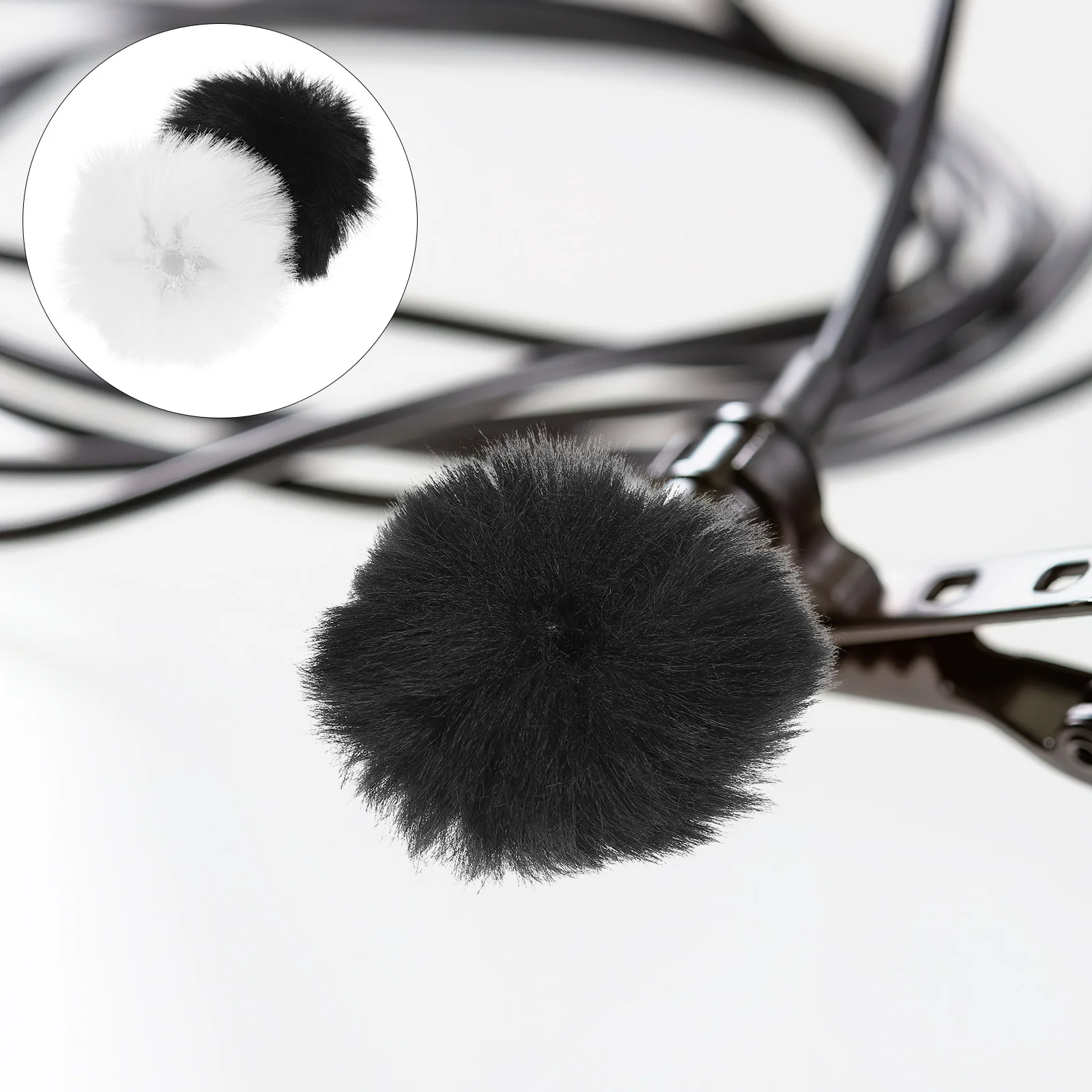 6 قطعة غطاء ميكروفون فروي مقاوم للرياح للبث المباشر في الهواء الطلق ميكروفون الزجاج الأمامي ملحقات تسجيل الصوت المحمولة