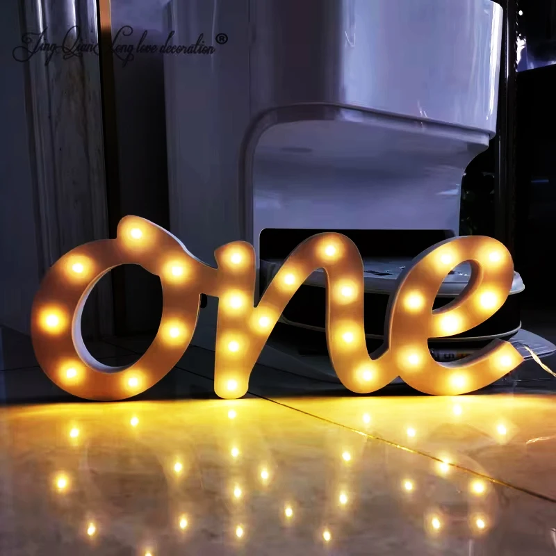 

Custom Freestanding Letter Sign for First Birthday, One Sign Party Decor for Baby Toddler