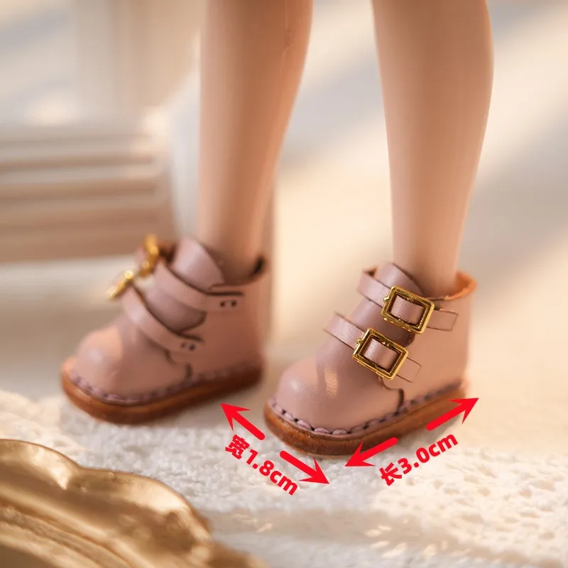 Ob22 Ob24 Cowhide Candy Fashion Shoes Cute Blyth Doll High Top Boots for Licca Azones YMY 22 24 Body  Doll Accessories