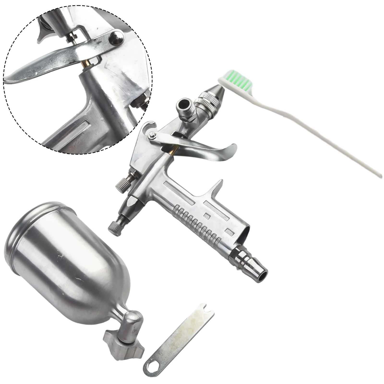 Imagem -06 - Pneumático Aerógrafo Pulverizador Liga Pintura Atomizador Ferramenta para Carros k3 05 mm Bocal 125ml Profissional