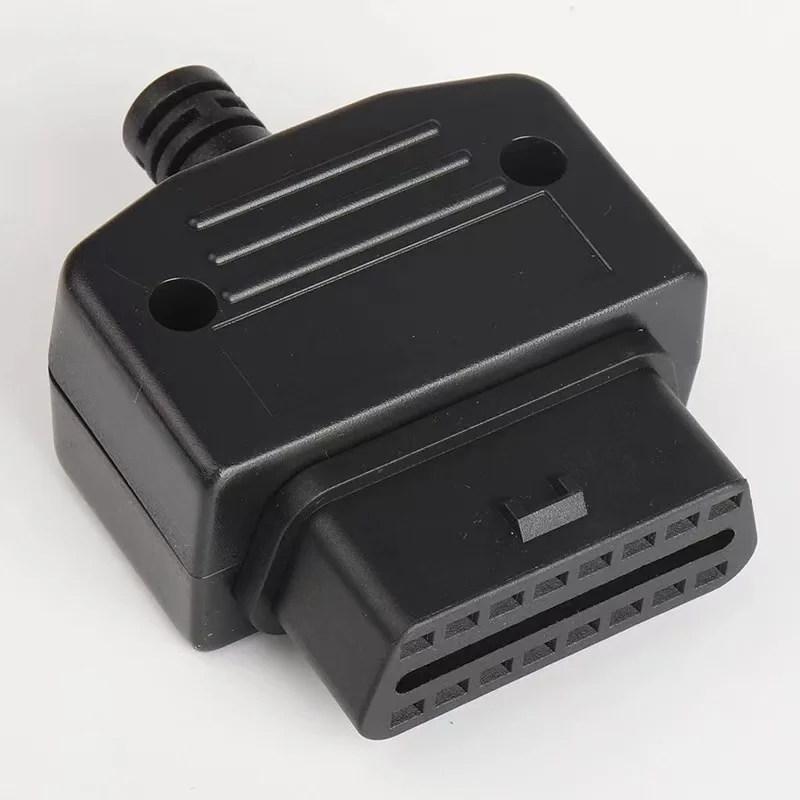 Automotive OBD plug male universal 16 pin connector extension cord, split into two or three OBD2 shell adapter