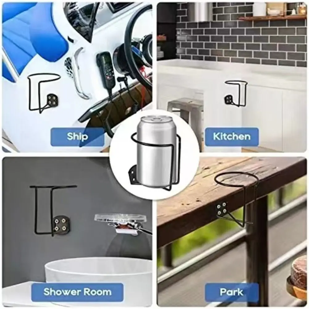 Nuevo soporte Universal para bebidas montado en la pared con anillo para barco de acero inoxidable, escritorio de oficina, portavasos montado en coche yate marino