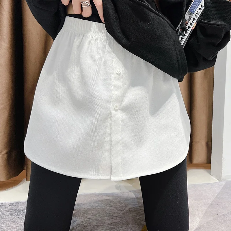 

Женская толстовка-худи с высокой талией, юбка А-силуэта с капюшоном, внутренний слой для многослойного ношения, свитер, осенне-зимняя юбка