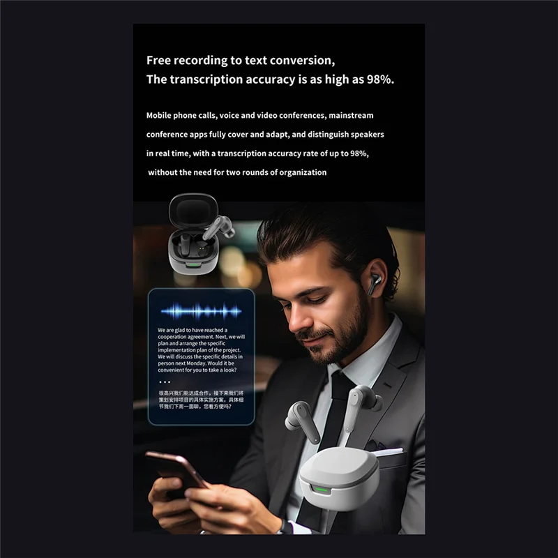 

Stylish-AI Translation Earphone Bluetooth 5.4 Languages Translation Headphones Voice Translators For Outdoor Travel A