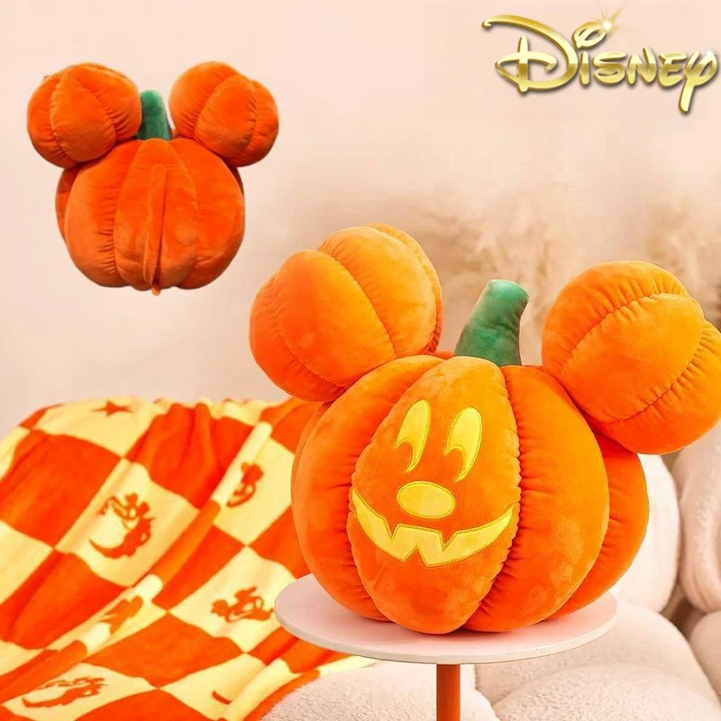 

Original Disney Halloween Mickey Plush Throw Pillow 3 In 1 Mickey Pumpkin Pillow Doll Blanket Halloween Bedroom Decora Gift Toy