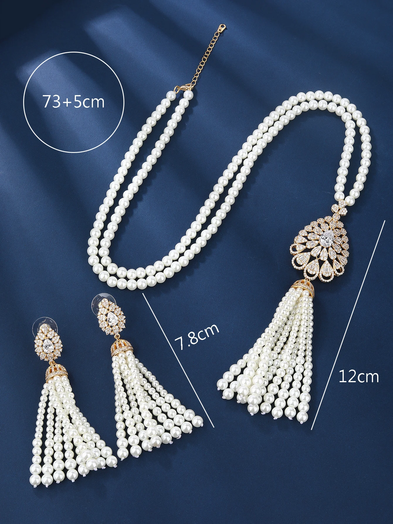 BrideTalk Luxury Multilayer Pearl Choker Necklaces for Women Crystal Zircon Necklaces Weddings Bride Jewelry