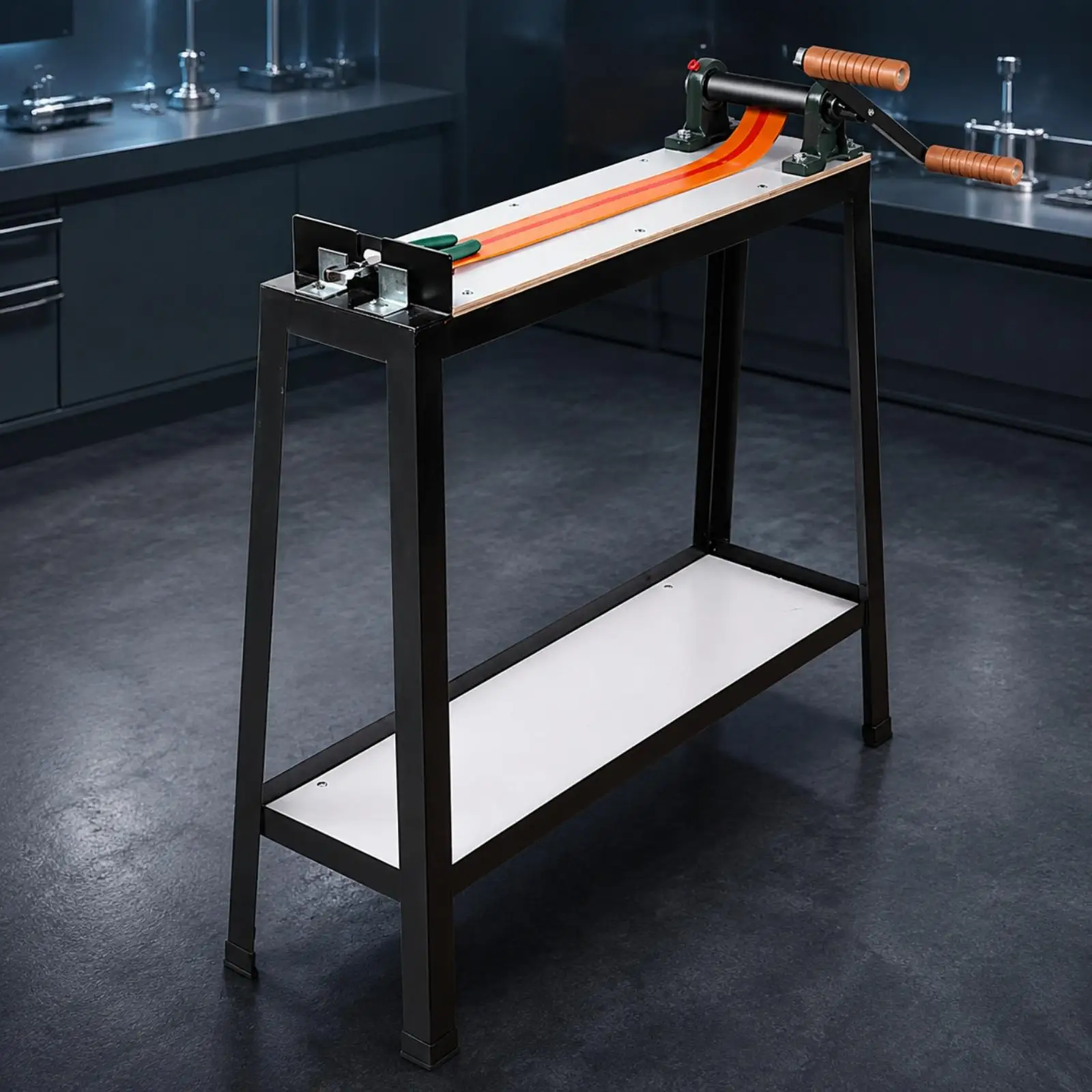 Hand-Crank Wire Drawing Bench with Wooden Base Sturdy Manual Jewelry Wire Drawing Workstation Practical for Metalworkers,