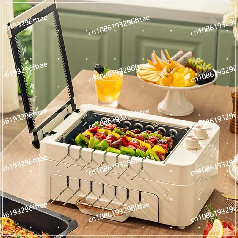 Multi Functional Smokeless Electric Barbecue Oven Electric Grill Pan Automatic Rotating Barbecue Pot Integrated Pot