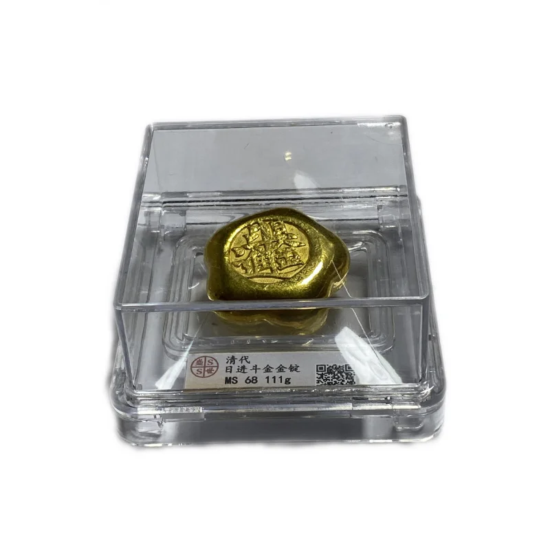 Gold ingots from the Qing Dynasty, "Daily Fortune", home decor, collectible, gift