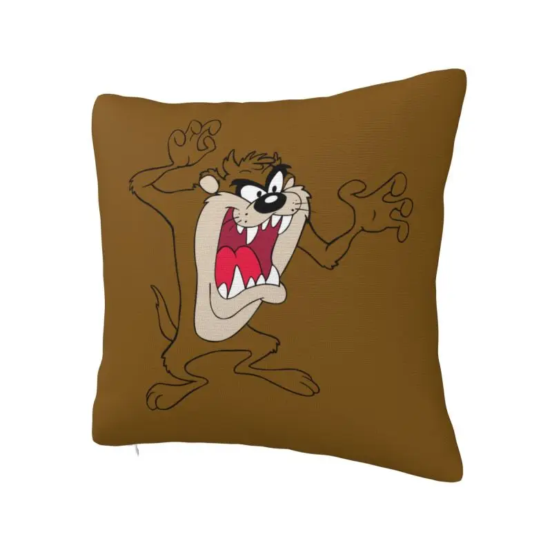 Custom Tasmanians Devils Cushion Cover Printing Cartoon Taz Comic Wild And Crazy Square Floor Pillow Case for  Home Decoration