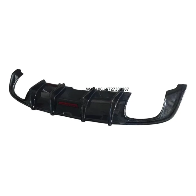17-19  A5 B9 Style Wet Carbon Fiber Rear Bumper Lip Diffuser High Performance New Car Parts